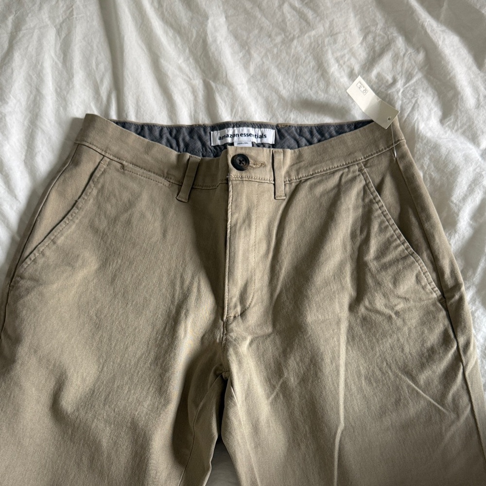 Amazon Essentials Men's Tan Chinos